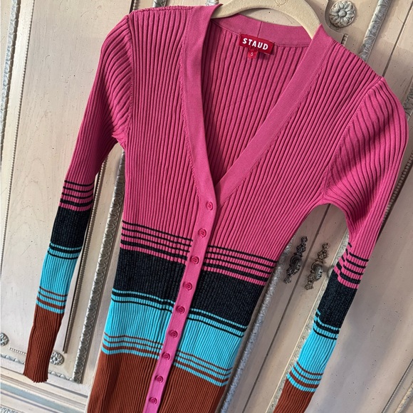 STAUD Shoko Striped Sweater Dress - Picture 4 of 7
